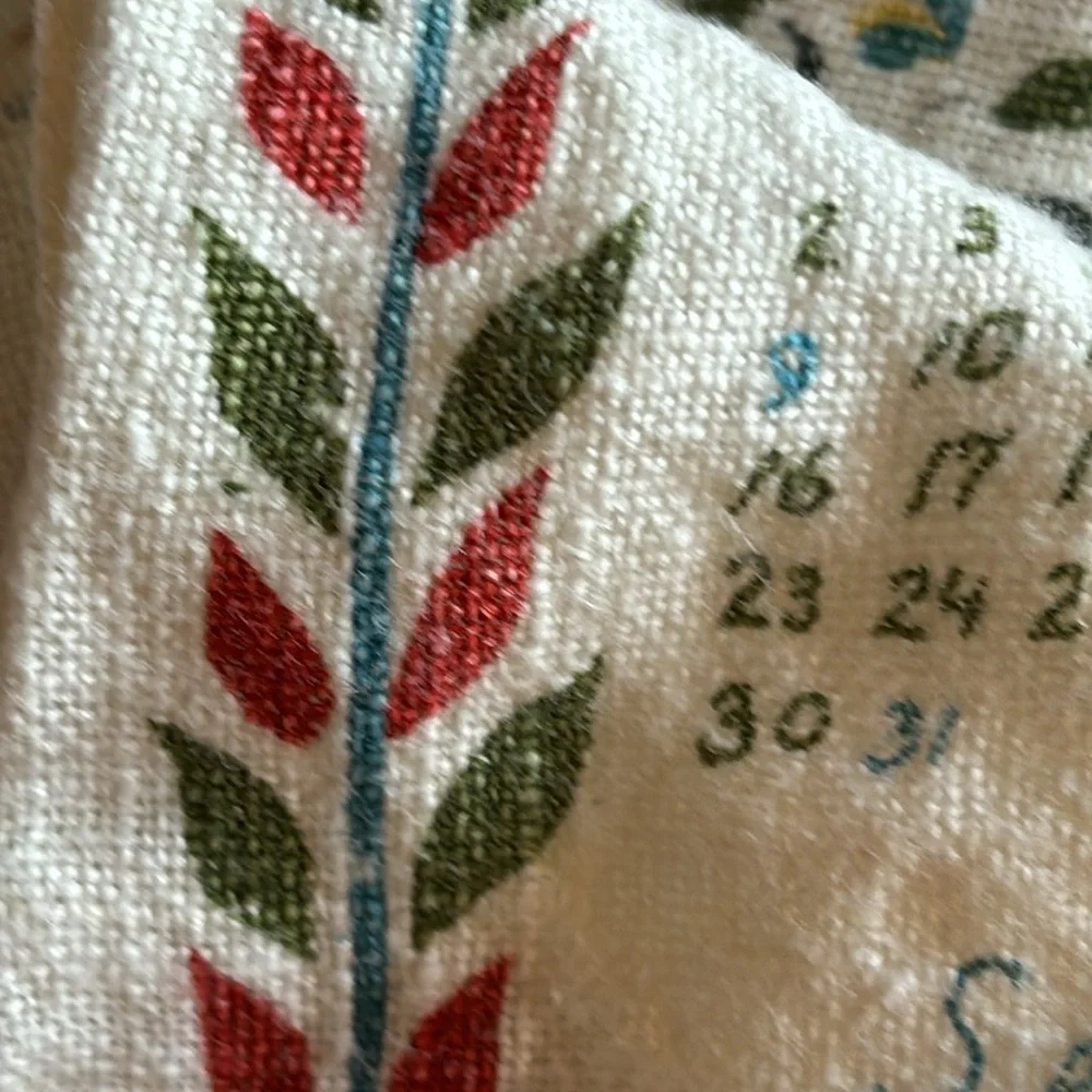 Lillian Vernon Calendar Hand Towel 1982 Linen 1982 Kitchen Calender vintage